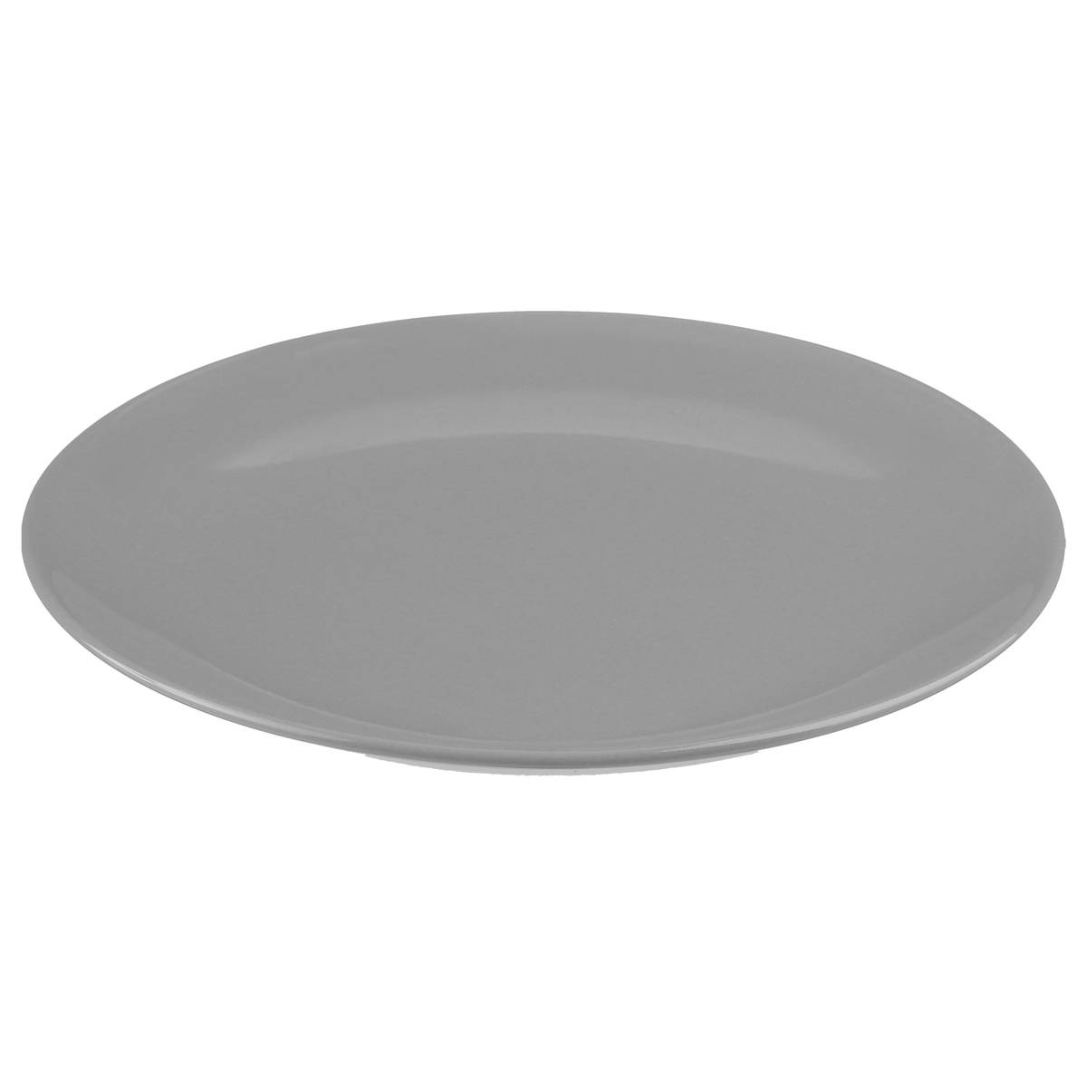 Lot de 6 assiettes plates en grès émaillé COLORAMA gris, SECRET DE GOURMET