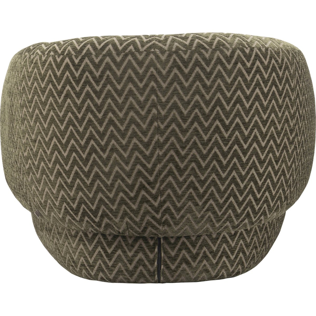 Fauteuil lounge à motif chevron vert mousse chevron beige, RECOLLECTION