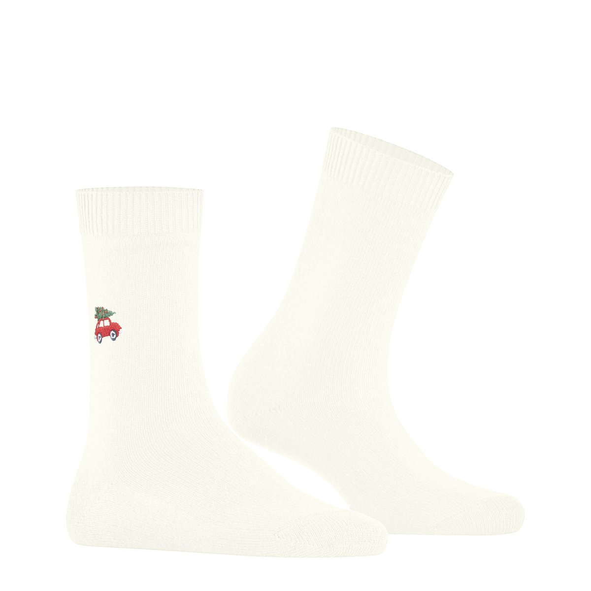 Chaussettes Cosy Wool Star X-Mas blanc, FALKE