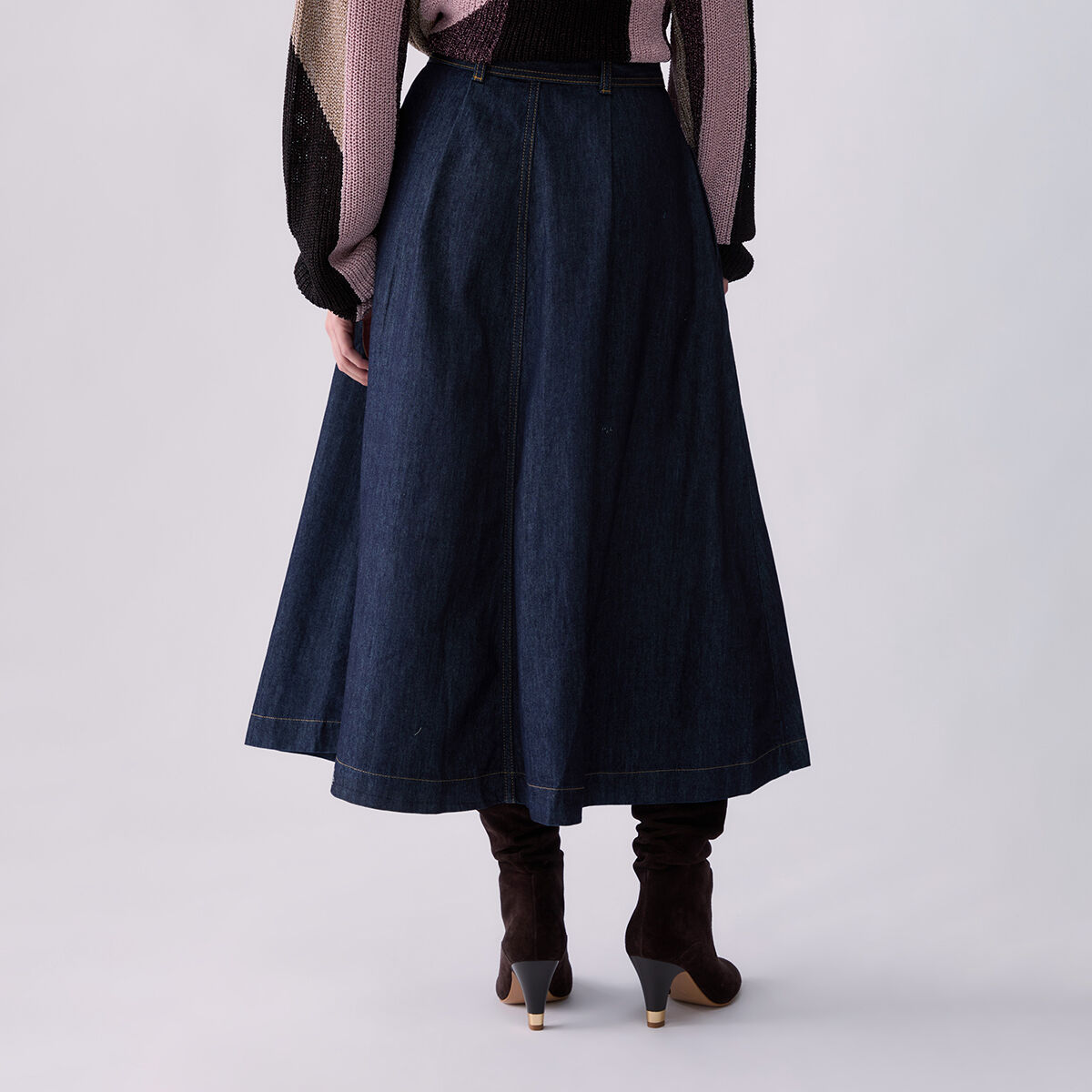 Jupe longue en denim délavage normal, LIU JO