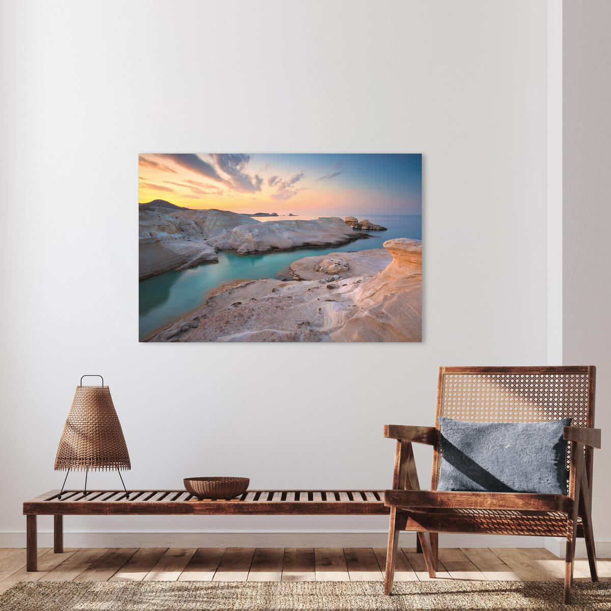 Tableau Mural Île De Milos MER tableau en verre synthétique, CEANOTHE