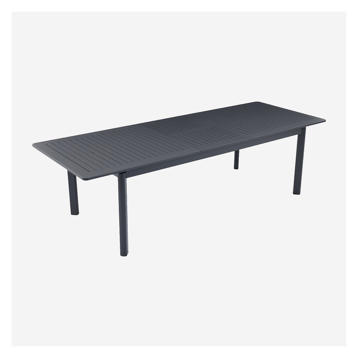 Table de jardin extensible en aluminium NISA gris anthracite, HABITAT