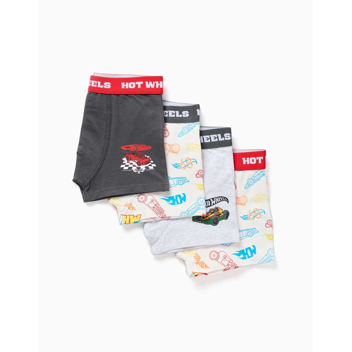 Lot de 4 boxers avec imprimés Hot Wheels multicolore, ZIPPY