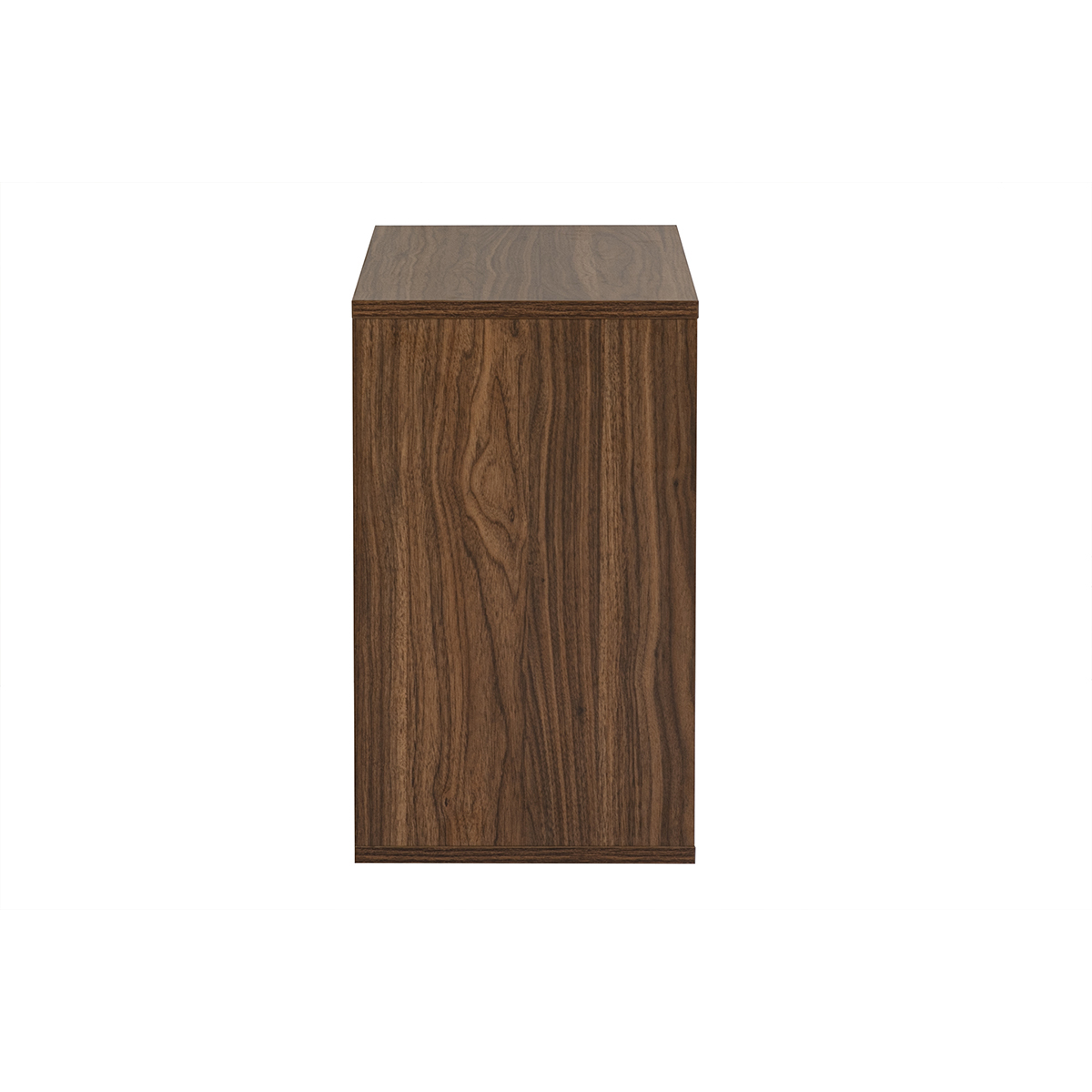 Rangement mural finition blanche et bois clair chêne L55 cm FLEXO noyer, MILIBOO