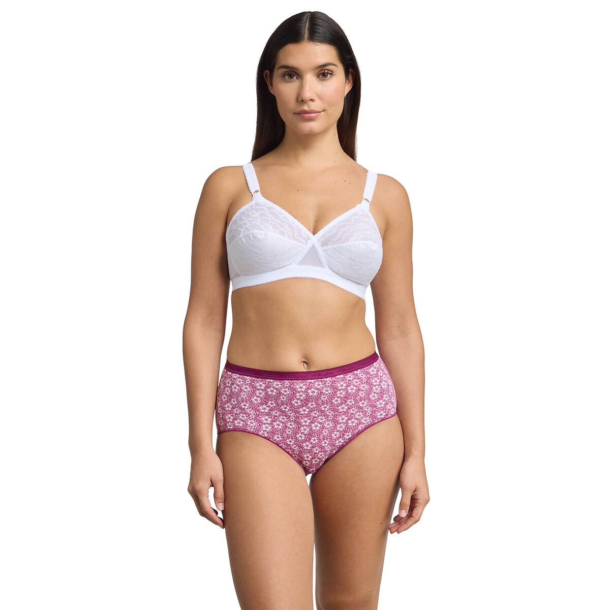 Confezione 2 + 1 gratuito slips midi in cotone bio melagrana, PLAYTEX