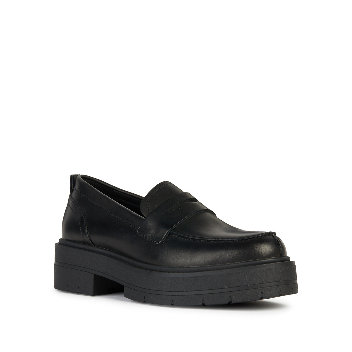 Spherica EC7 Breathable Loafers in Leather black, GEOX