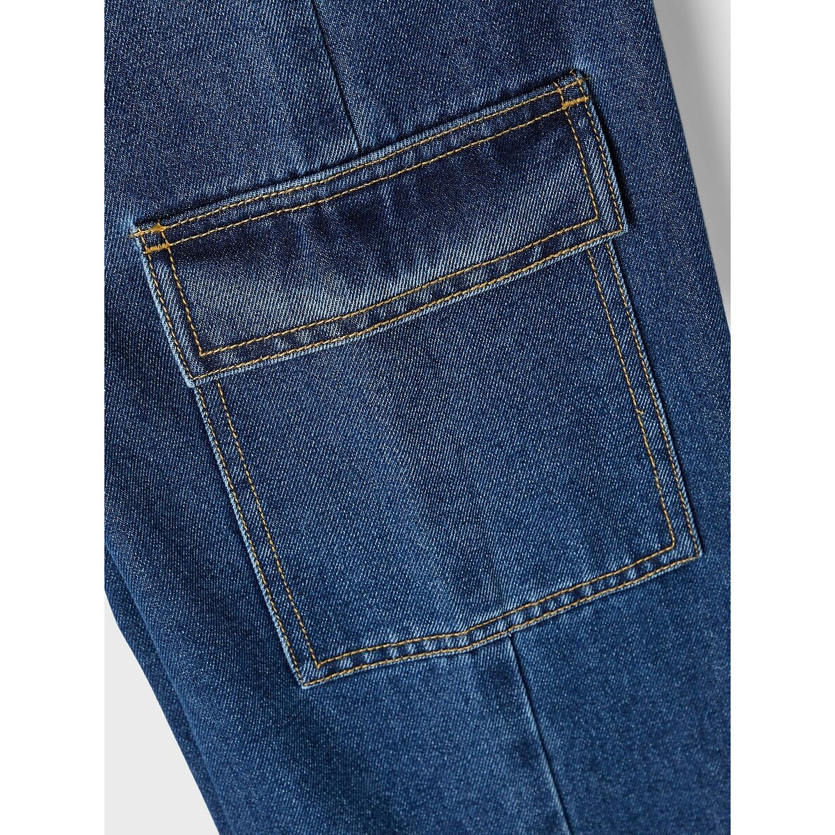 Jean large style cargo bleu denim, NAME IT