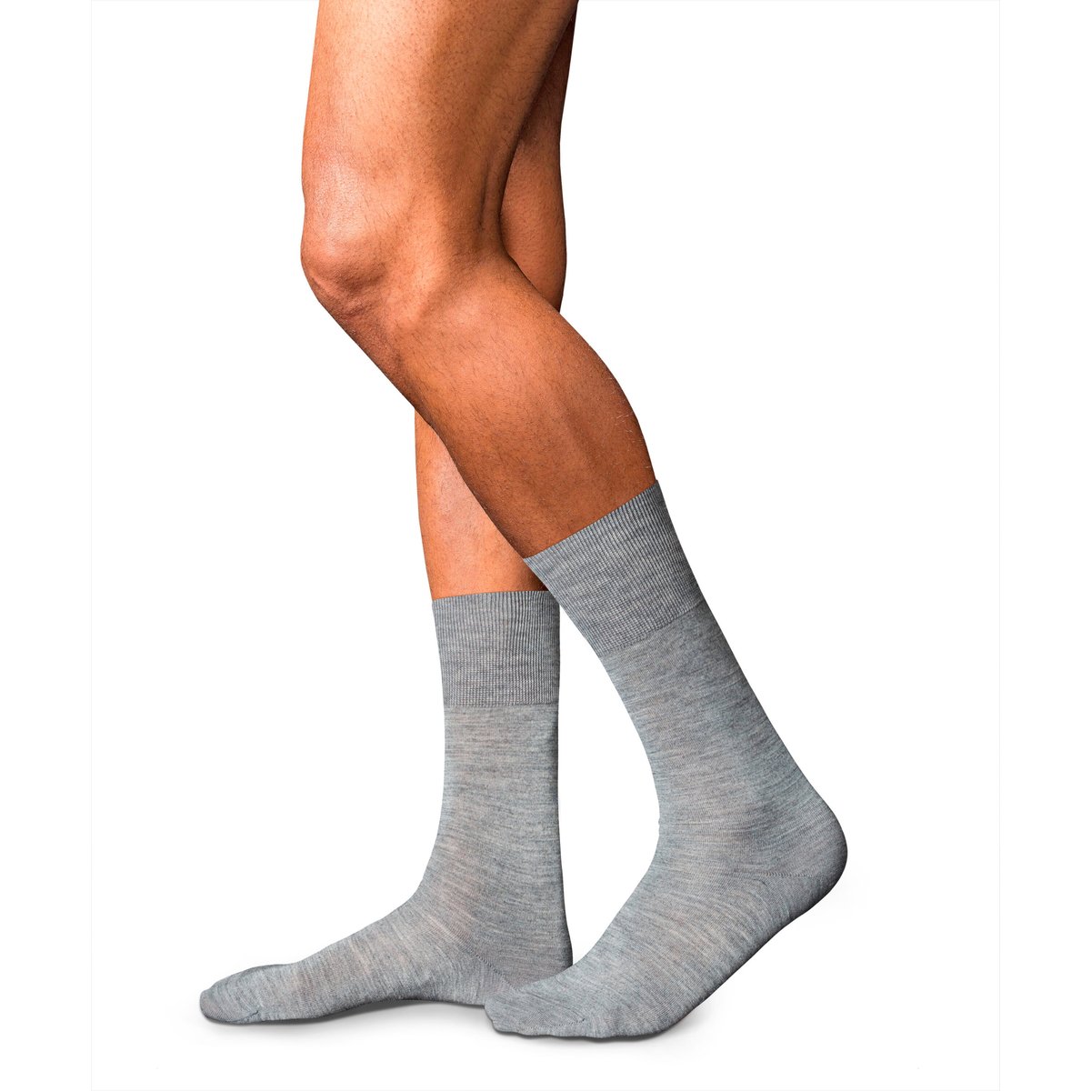 Chaussettes No. 6 Finest Merino & Silk gris, FALKE