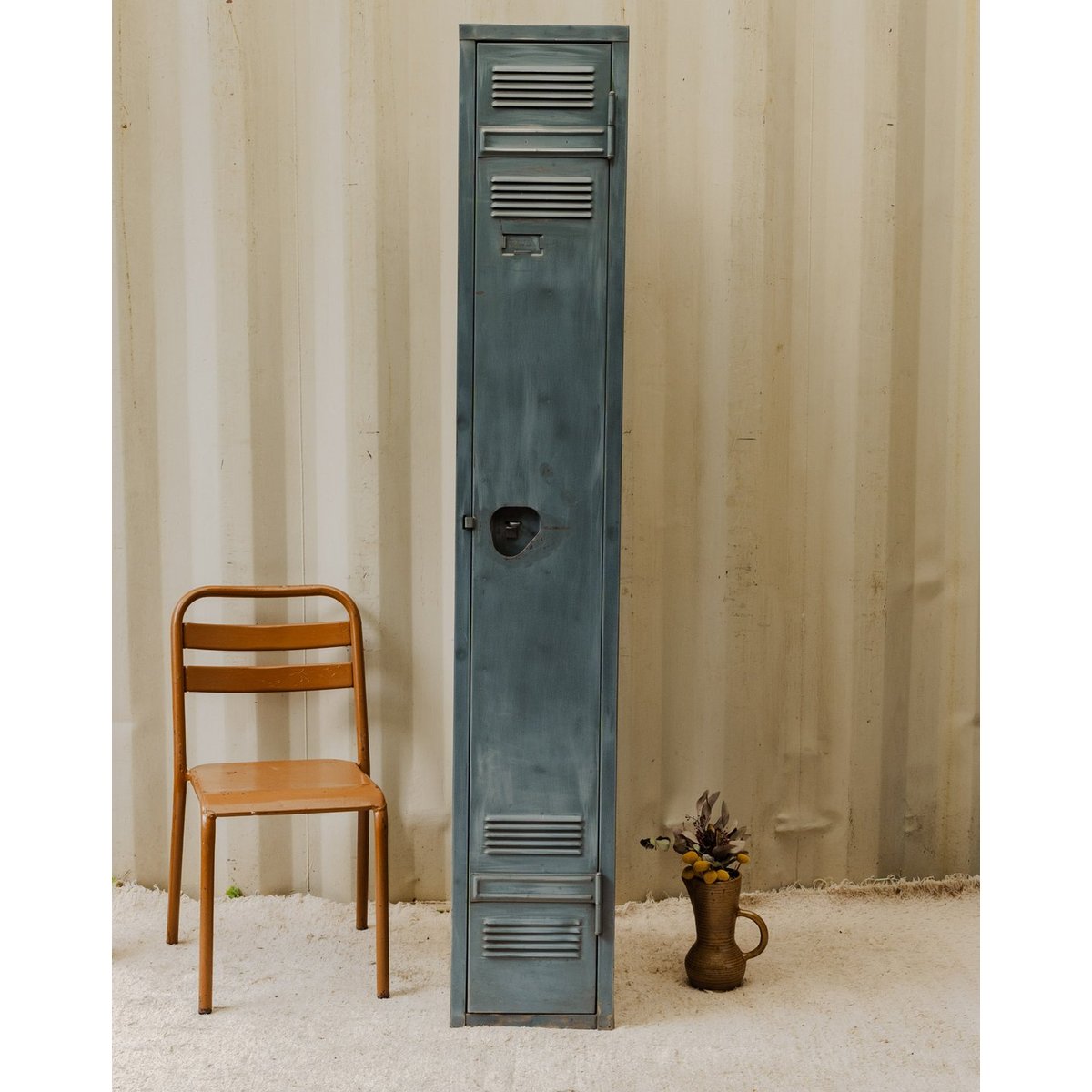 Vestiaire en métal gris Fernand N°345 - Bon état gris, DEBONGOUT