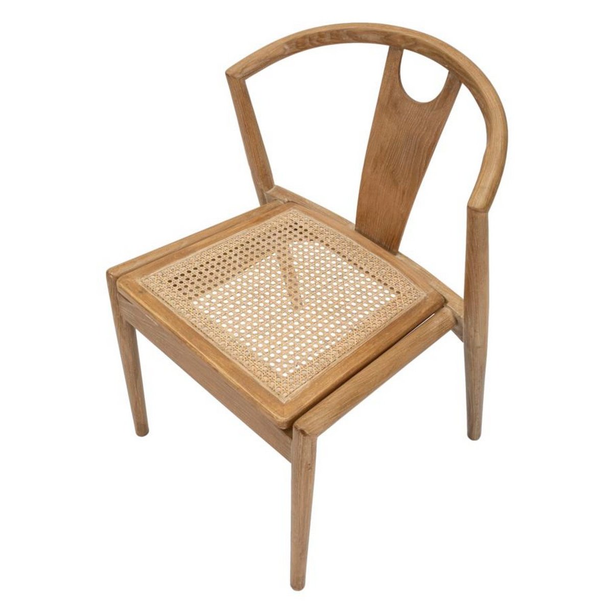 Lot de 2 chaises en bois et cannage - BOHO bois clair, MATHI DESIGN