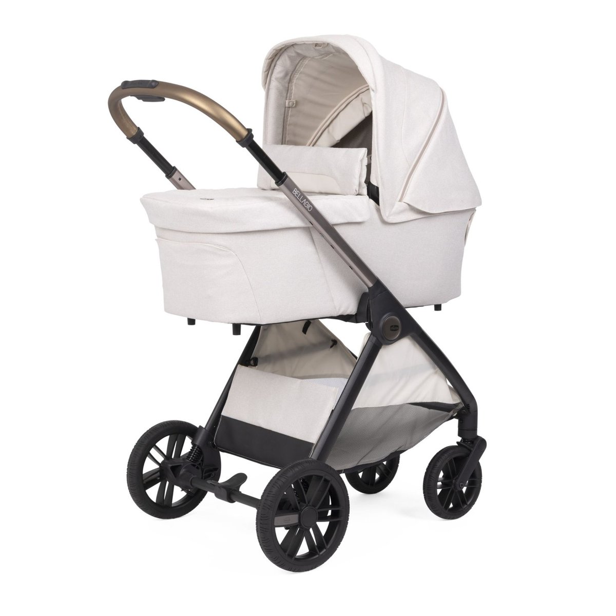 Poussette trio Bellagio 2 + siège auto First Seat Recline i-Size blanc, CHICCO