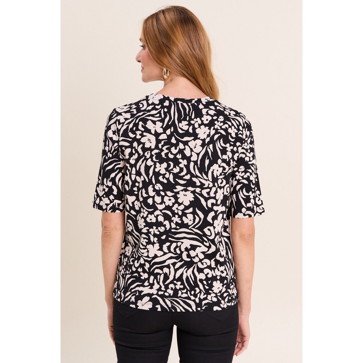 T-shirt en coton biologique noir, BREAL