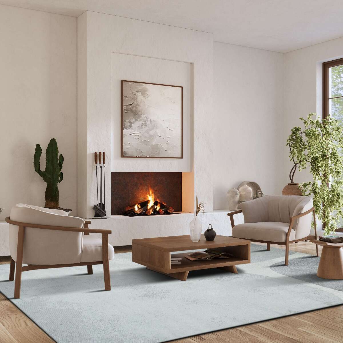 Tapis salon moderne motifs géométriques  ARIZONA gris, THE DECO FACTORY