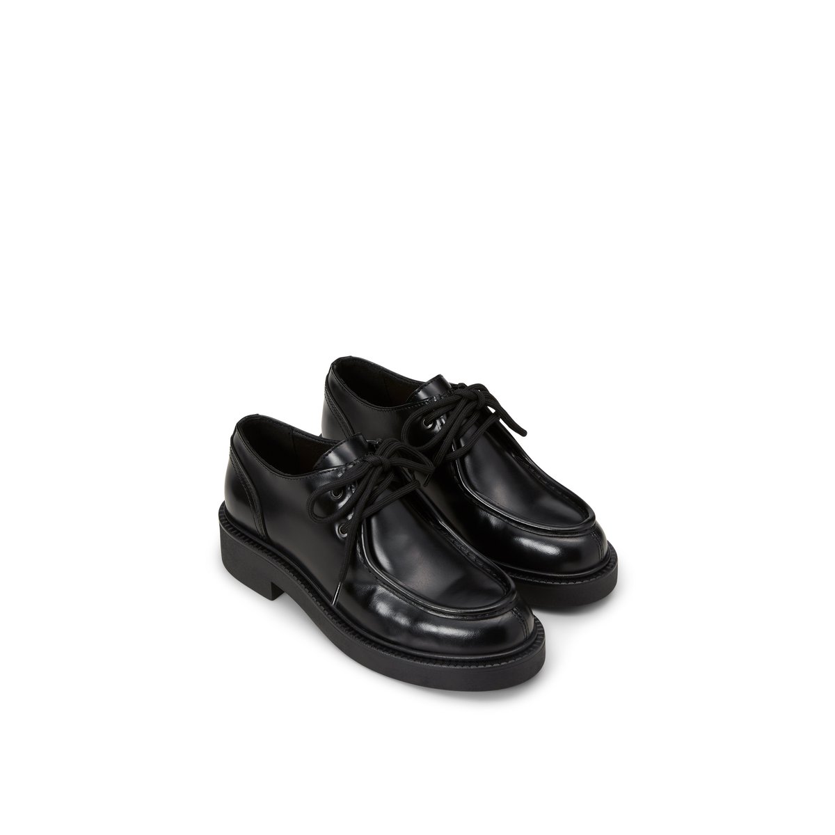 Chaussures derby à lacets, modèle Perla en cuir de veau de première qualité noir, MARC O'POLO
