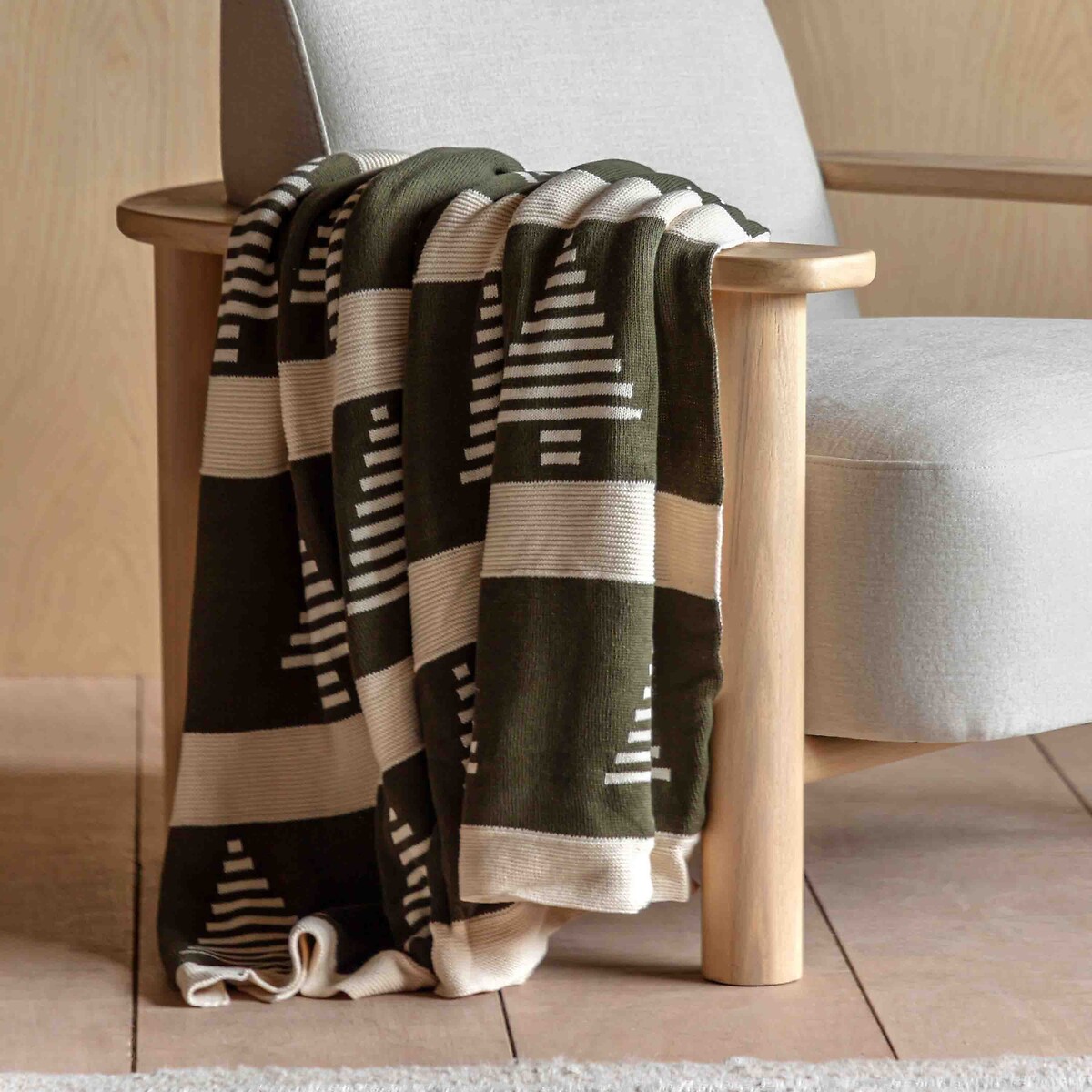 Woodland Tree Knit Throw natural, ÉDITÉ