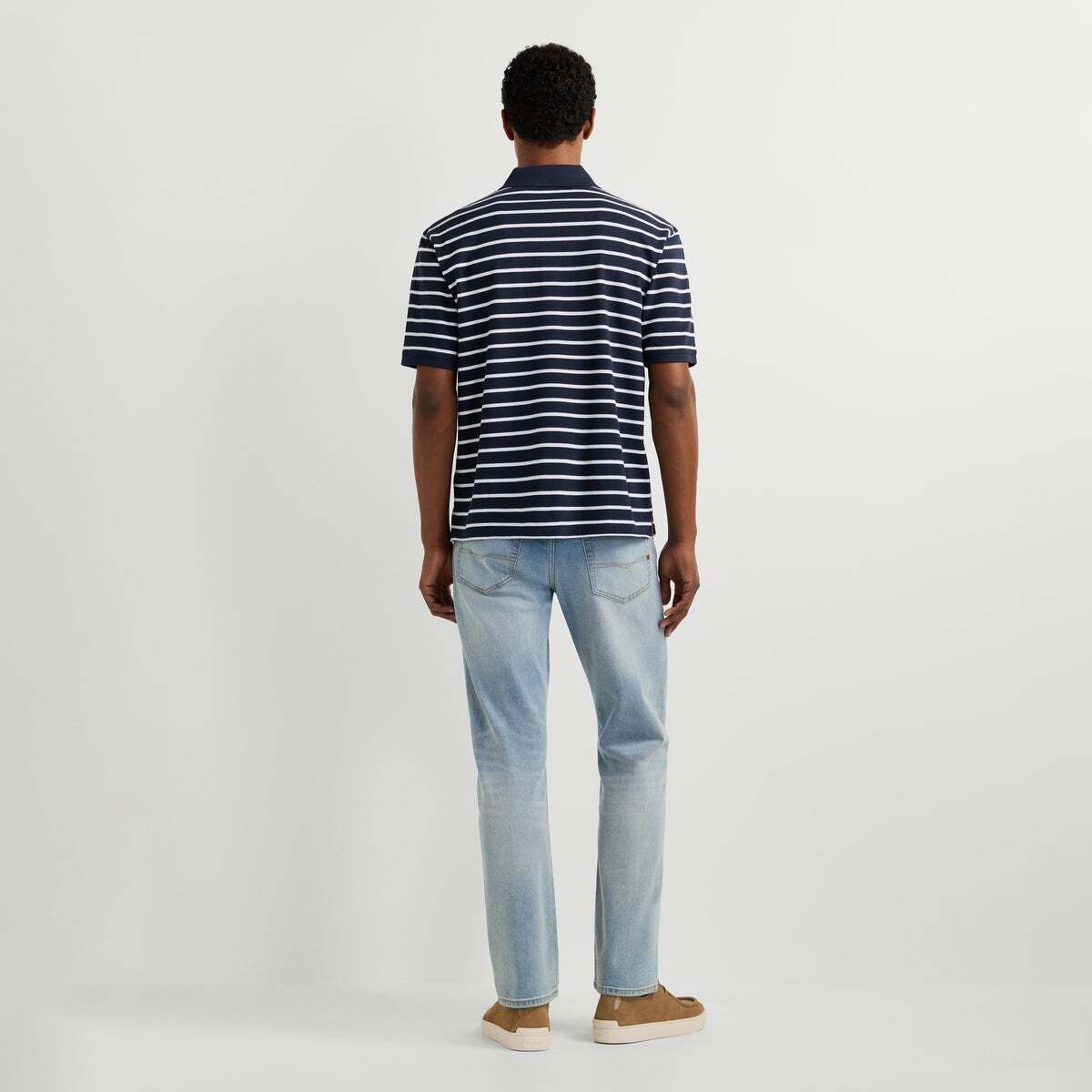 Polo Coupe Regular En Piqué bleu mer profonde, PEPE JEANS
