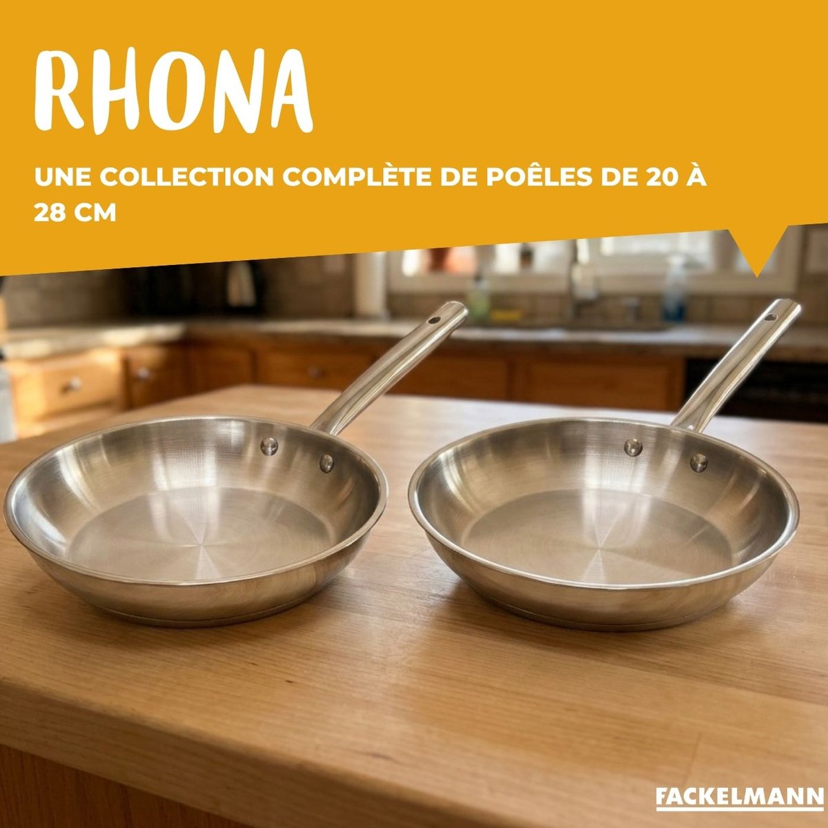Poêle de cuisson inox avec couvercle verre 24 cm transparent|gris, FACKELMANN