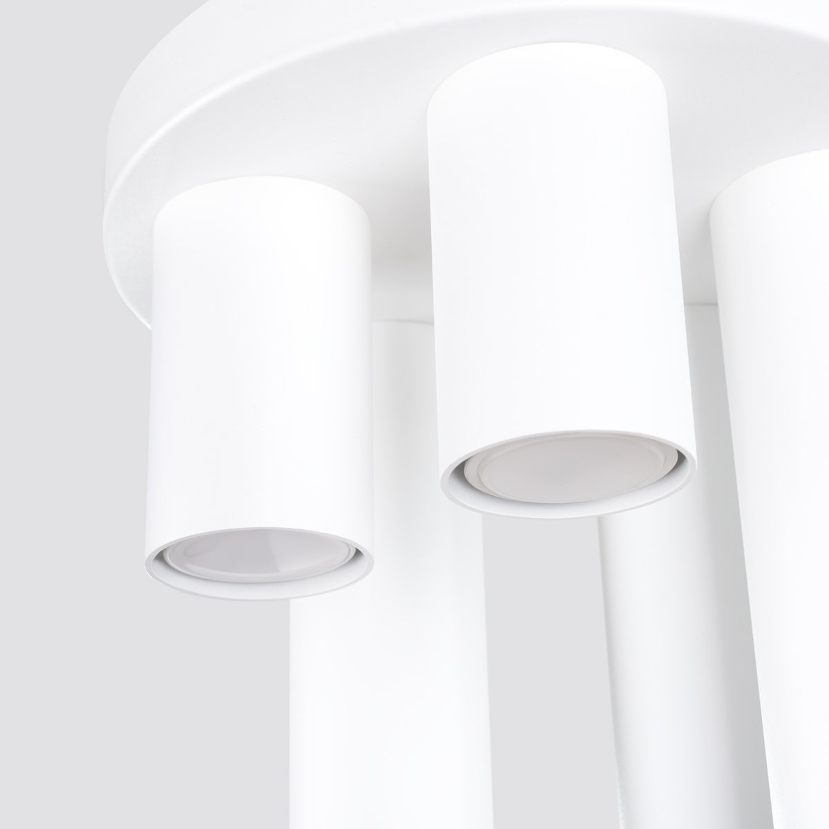 Plafonnier Acier Blanc GU10 5 Lagos blanc, EDEN