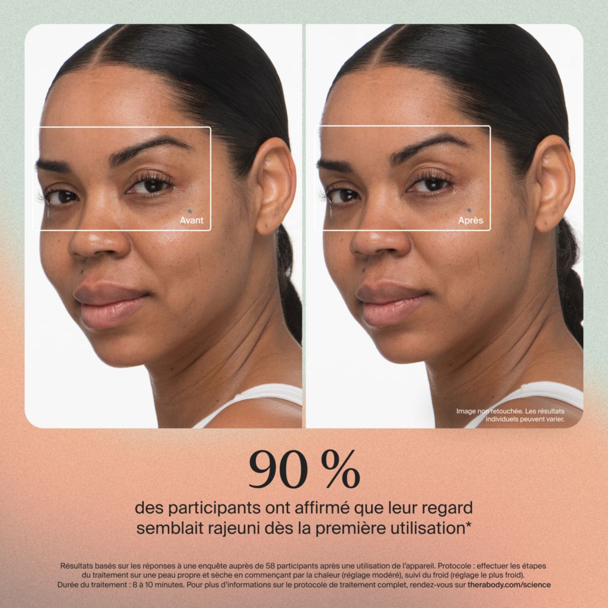Appareil éclat visage TheraFace anti-cernes blanc couleur unique, THERAGUN