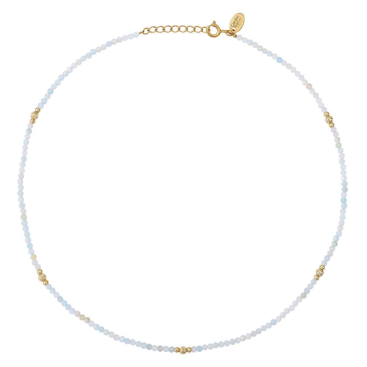 Collier morganite doré - jeri blanc, CAROLINE NAJMAN