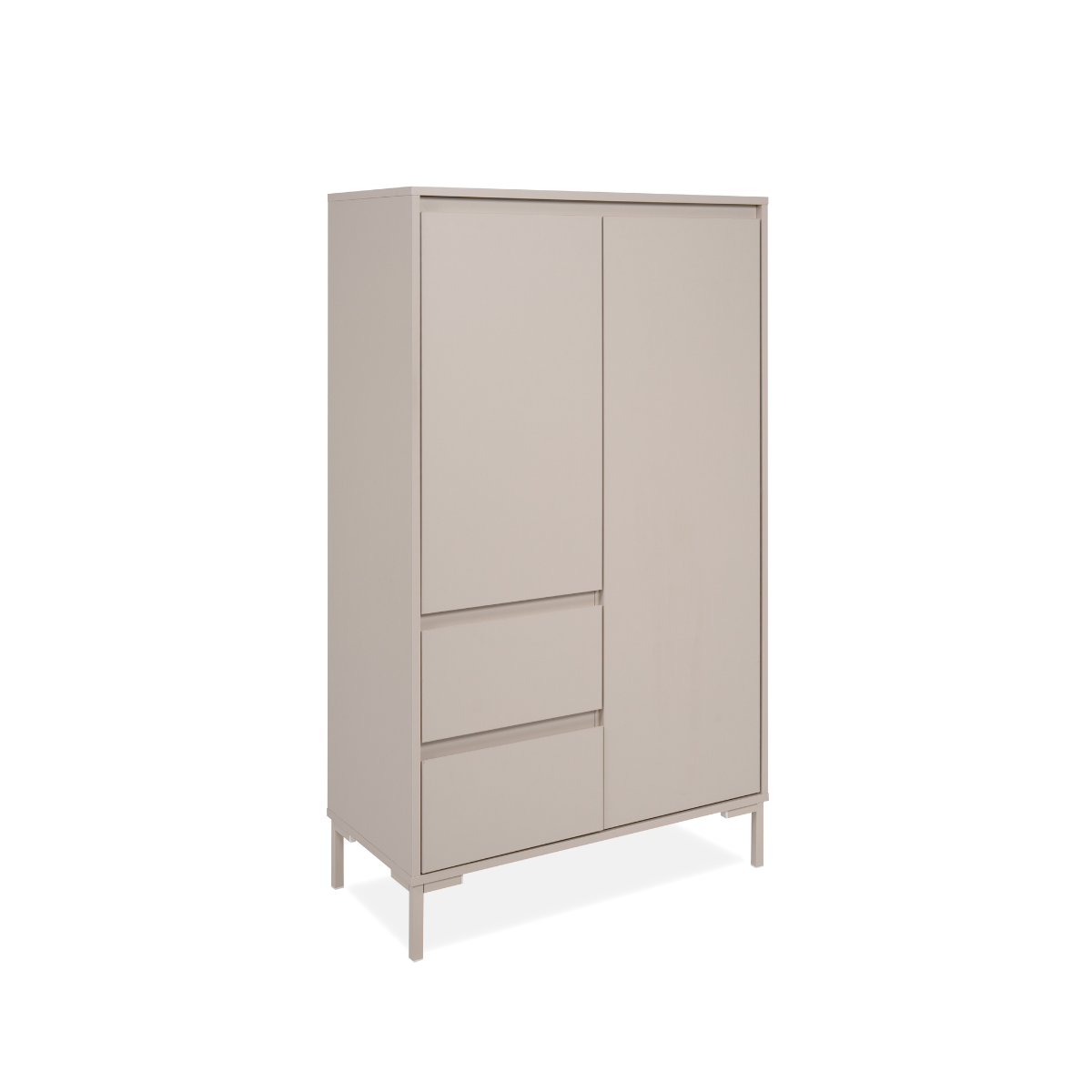 Buffet haut 2 portes et 2 tiroirs NERIO beige, CALICOSY