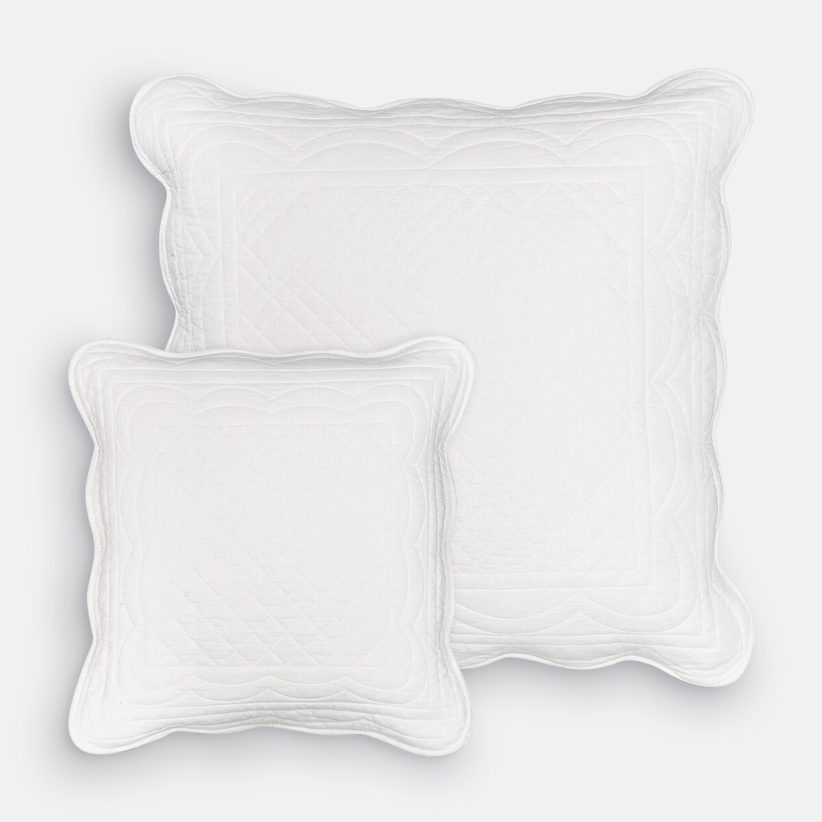 Scenario Quilted 100% Cotton Cushion Cover white, LA REDOUTE INTERIEURS
