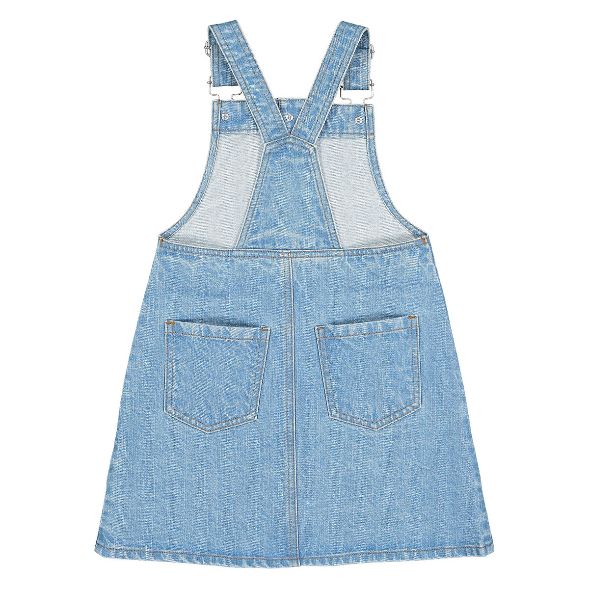 Vestido estilo peto de tela vaquera doble stone, LA REDOUTE COLLECTIONS