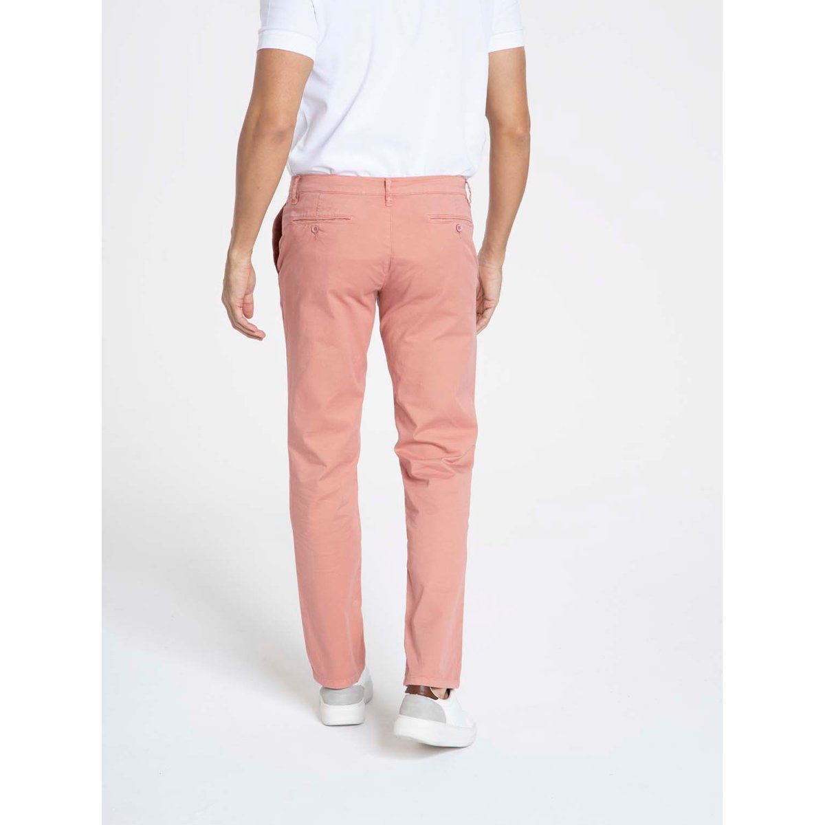 Pantalon coupe regular en coton organique PENNYLANE rose, GENTLEMAN FARMER