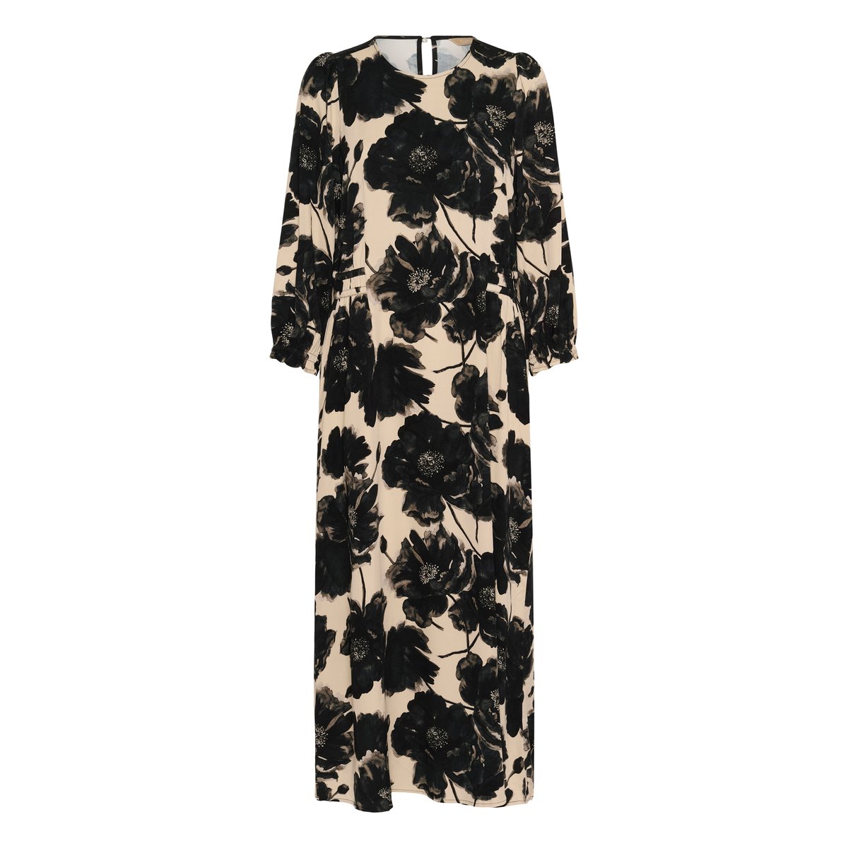 Robe noir blanc black/offwhite flower, CULTURE
