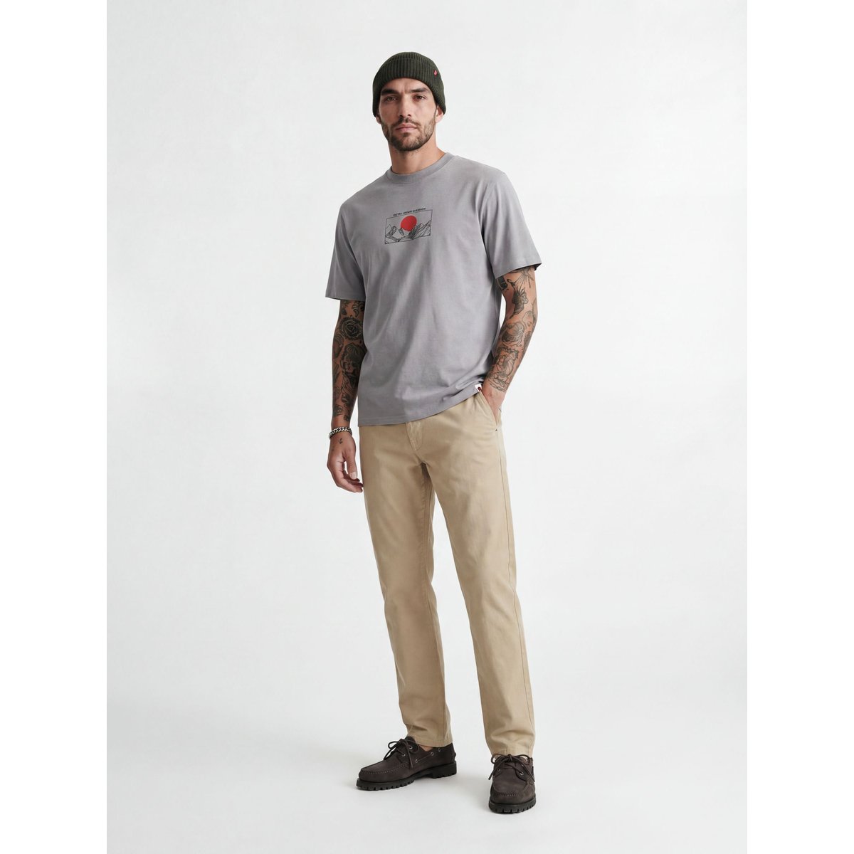 T-Shirt grise - frost gray 1, JACK & JONES