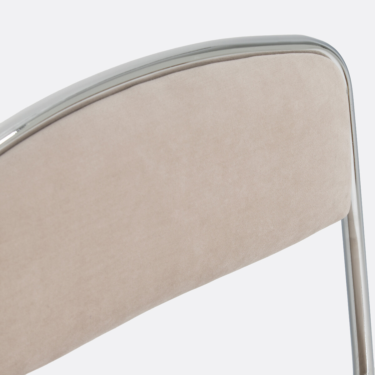 Set van 2 stoelen van chroom en stof Celestina beige , LA REDOUTE INTERIEURS