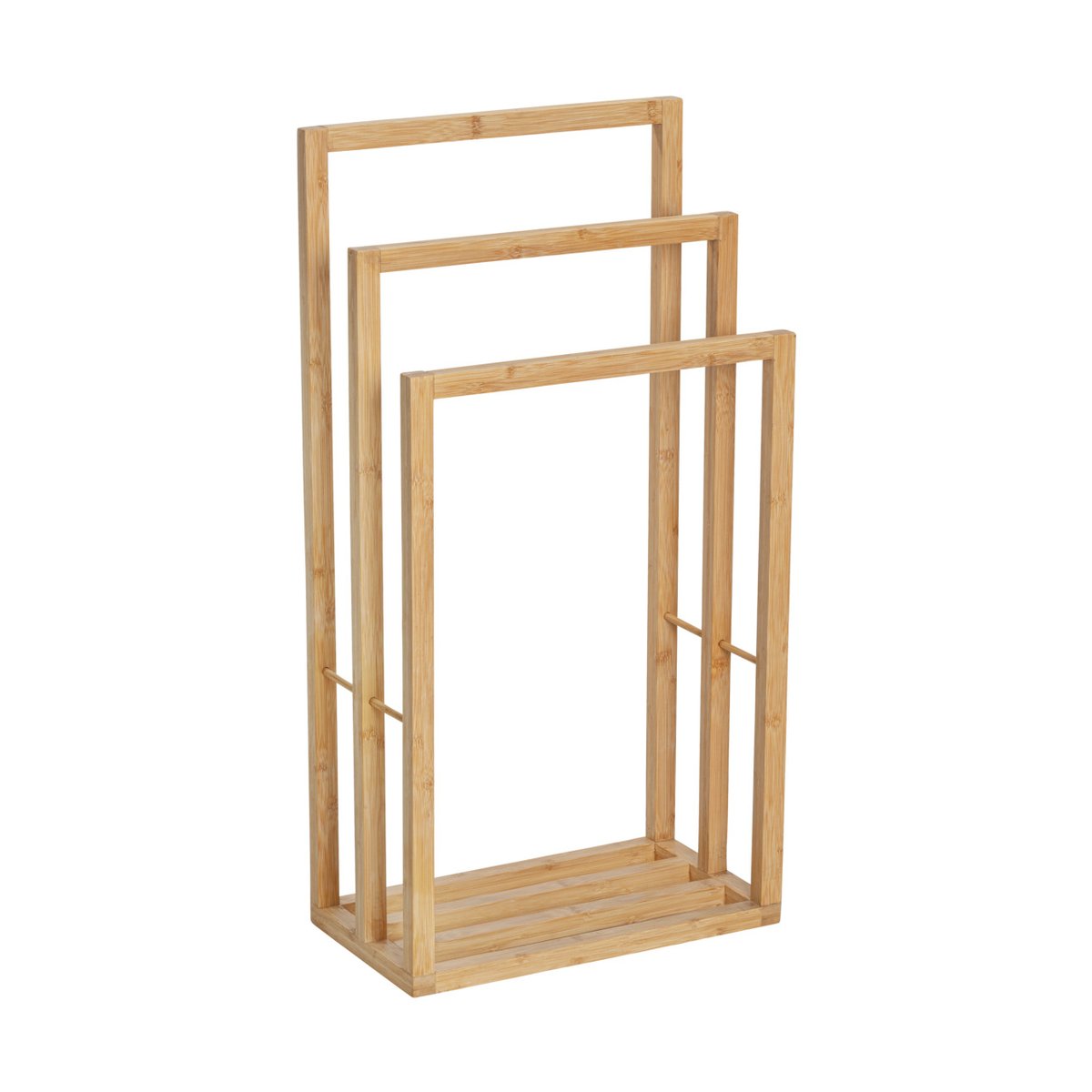 Porte-serviettes sur pied 3 barres BAMBUSA marron, WENKO