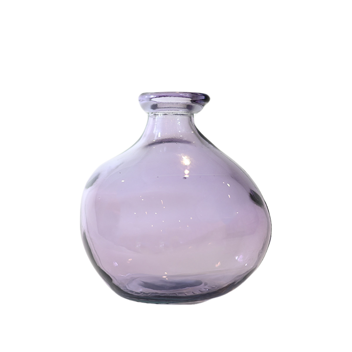 Vase dame-jeanne en verre recyclé h 18 cm SCANDIC parme, SENSEI MAISON