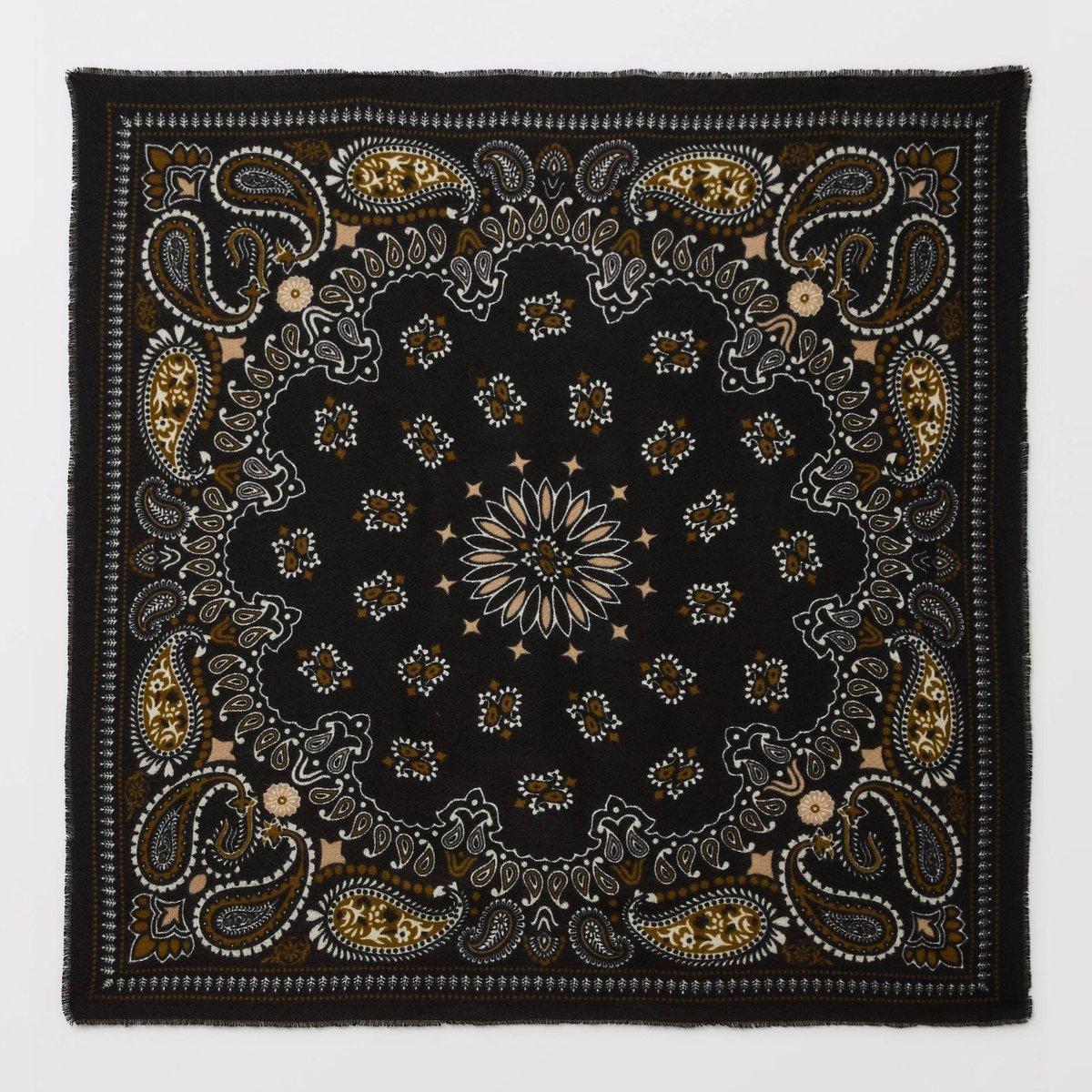 Foulard imprimé, matière recyclée noir, MONOPRIX