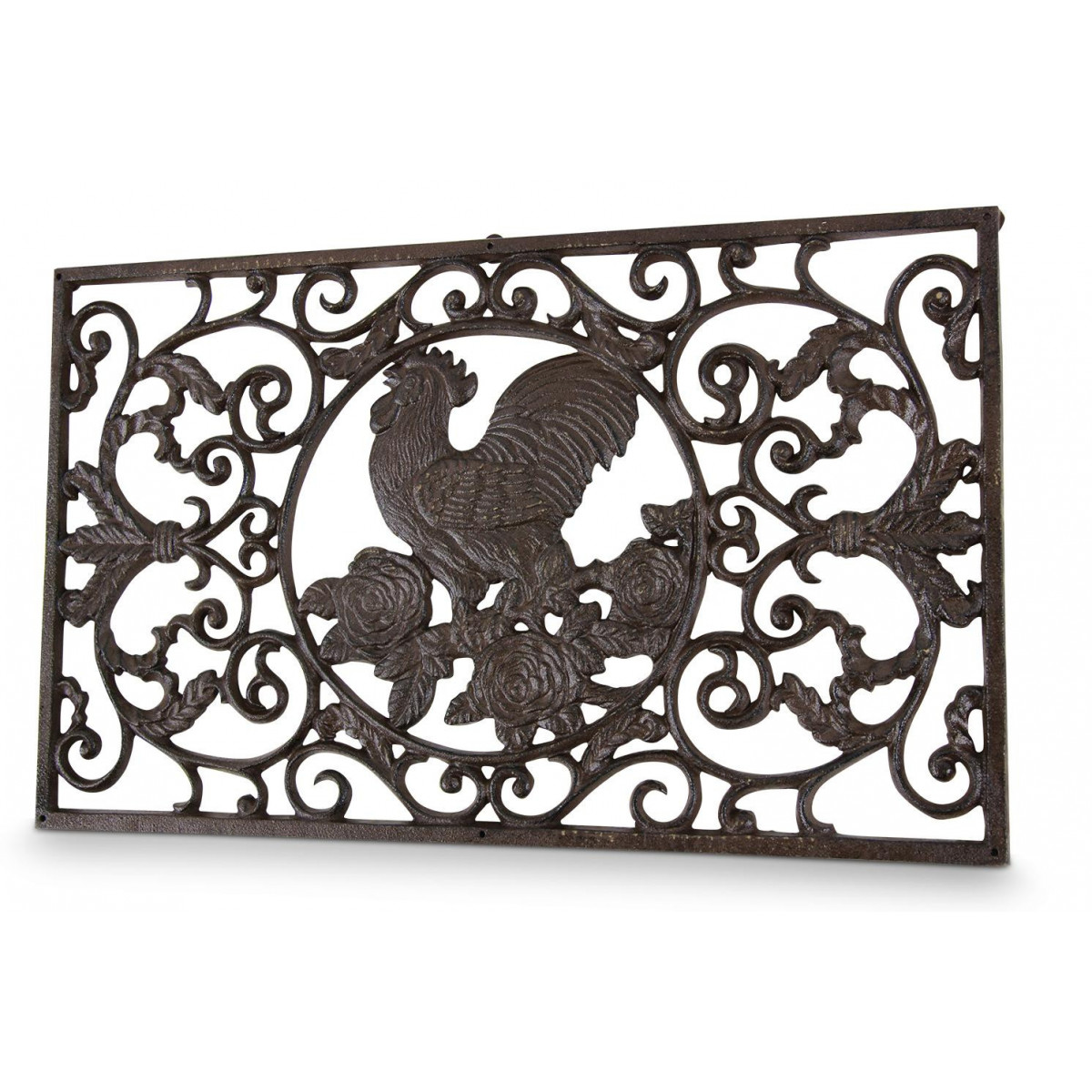 Paillasson rectangulaire fonte marron, DECORATION D’AUTREFOIS