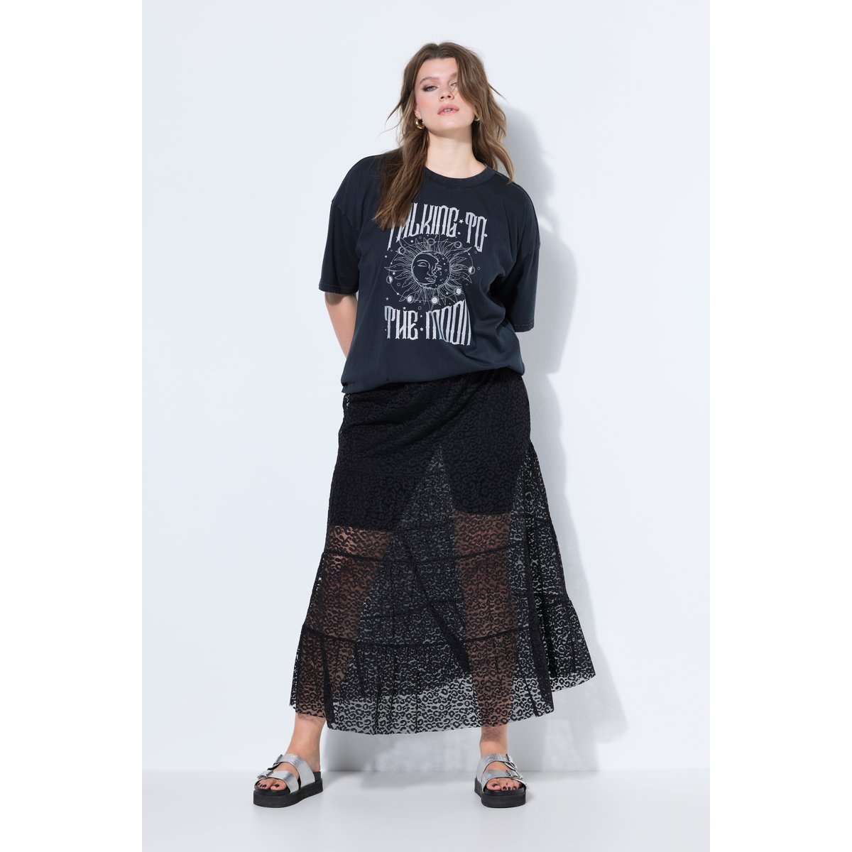 Jupe maxi en dentelle noir, STUDIO UNTOLD