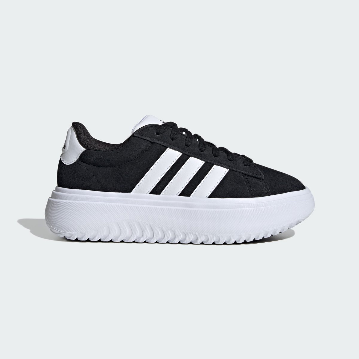 Baskets cuir Grand Court Platform Suede noir/blanc, ADIDAS SPORTSWEAR