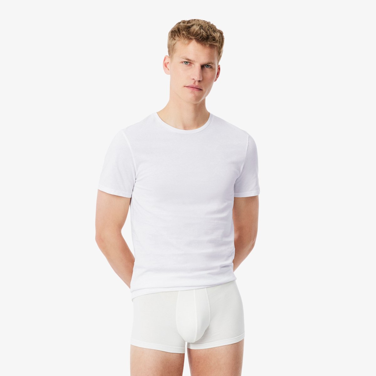 Lot de 3 t-shirts d'intérieur slim fit blanc-001, LACOSTE