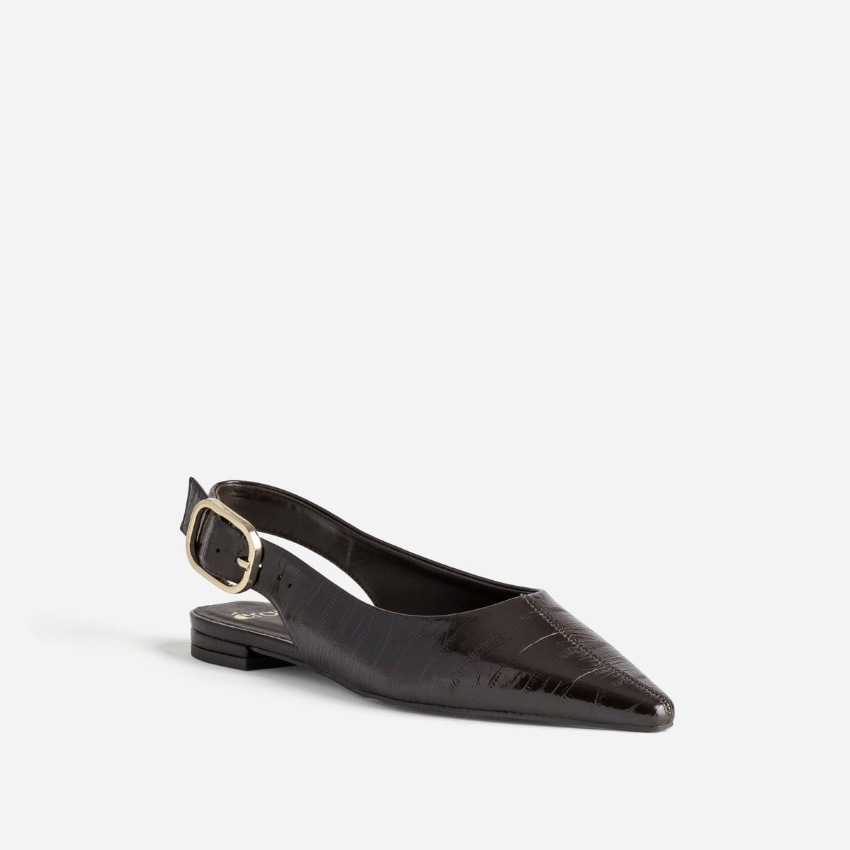 Ballerine en cuir BRUNE animal, ERAM