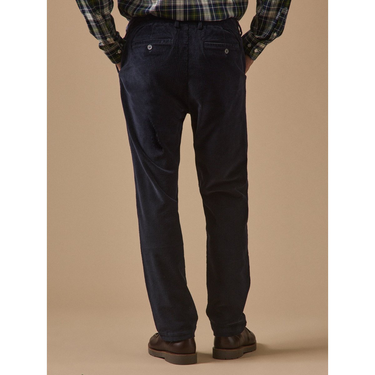 Pantalon taille élastiquée velours marine, CYRILLUS