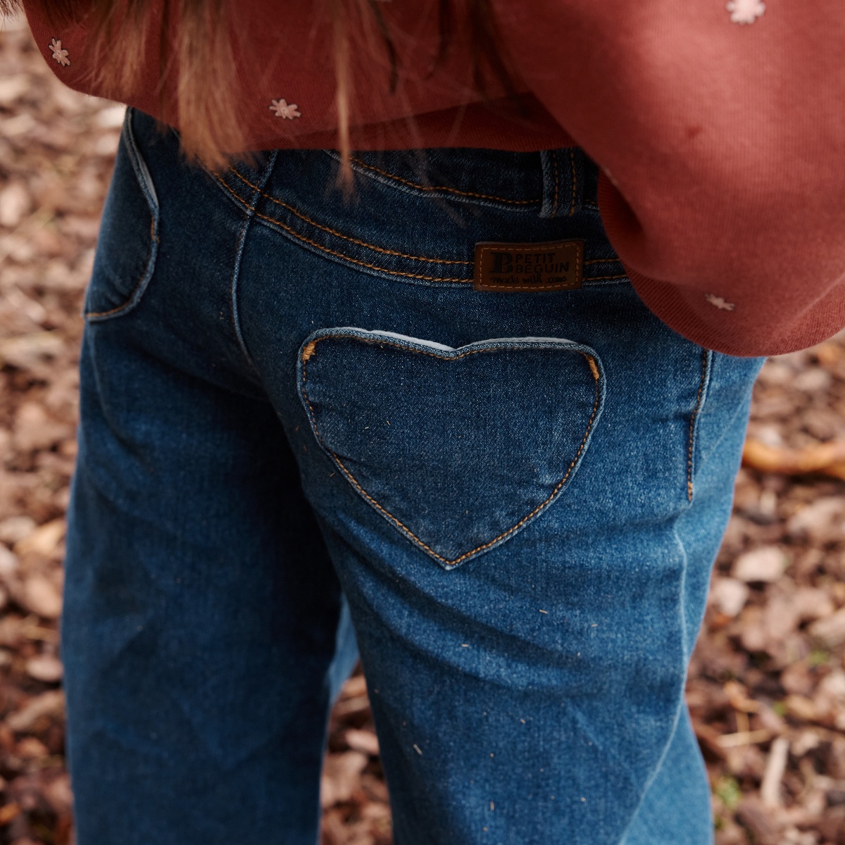 Jean enfant wide leg bleu, PETIT BEGUIN