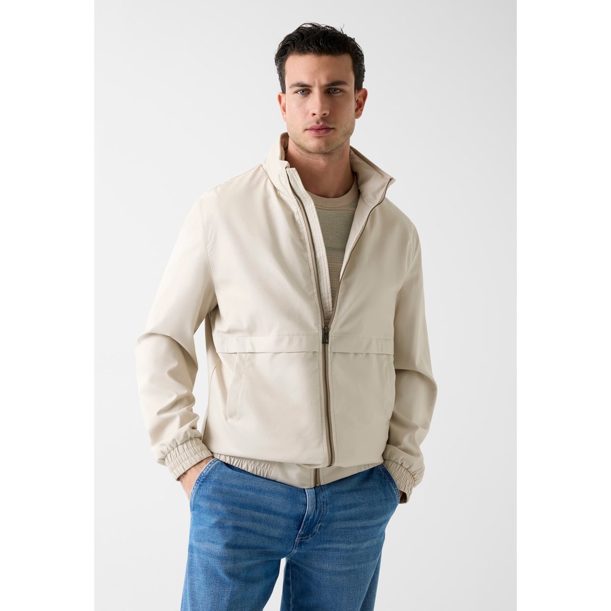Veste En Simili Cuir beige, GUESS