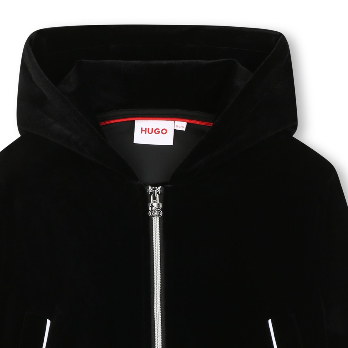 Cardigan con cappuccio black, HUGO KIDSWEAR