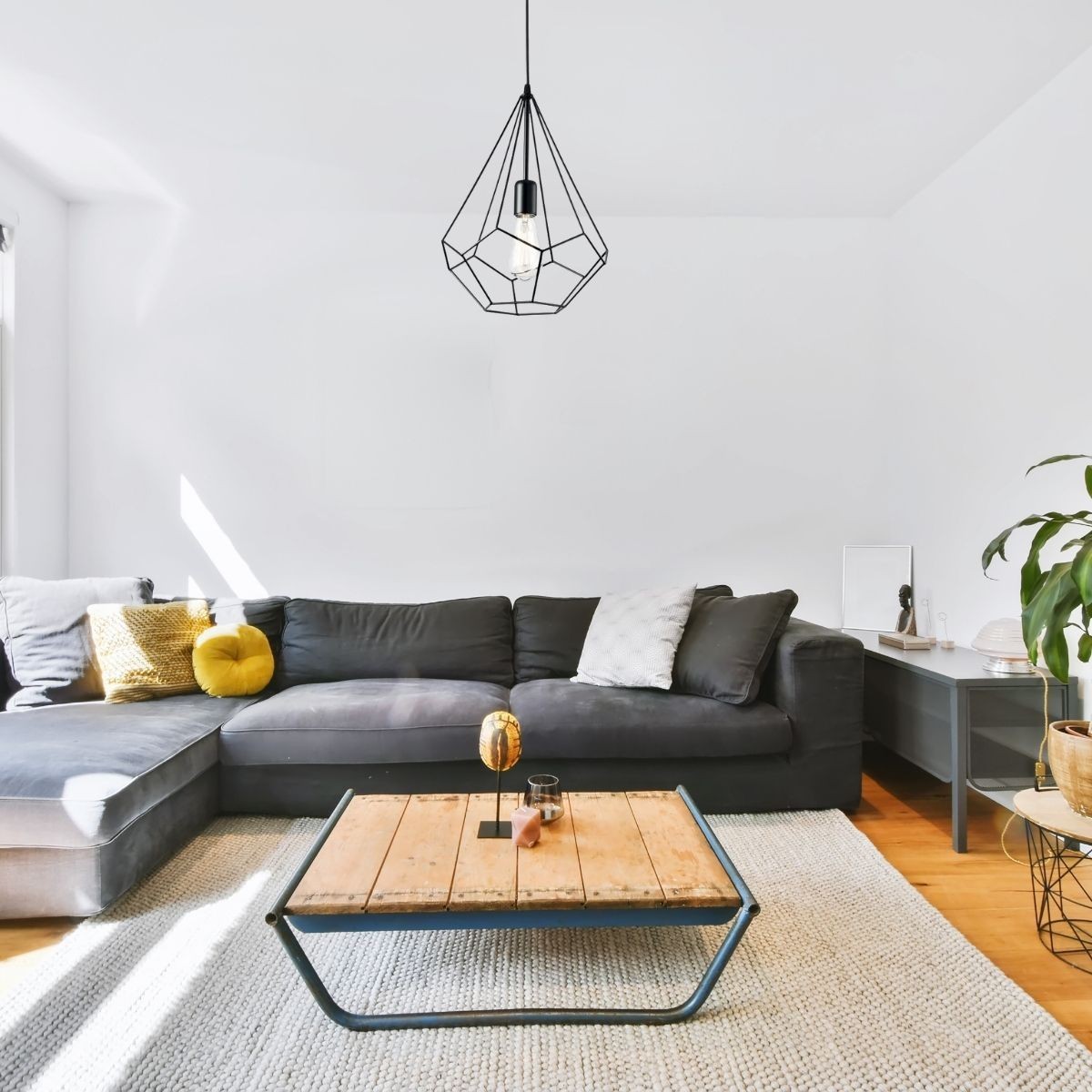 Suspension AMPOLLA noir, IDEAL LUX