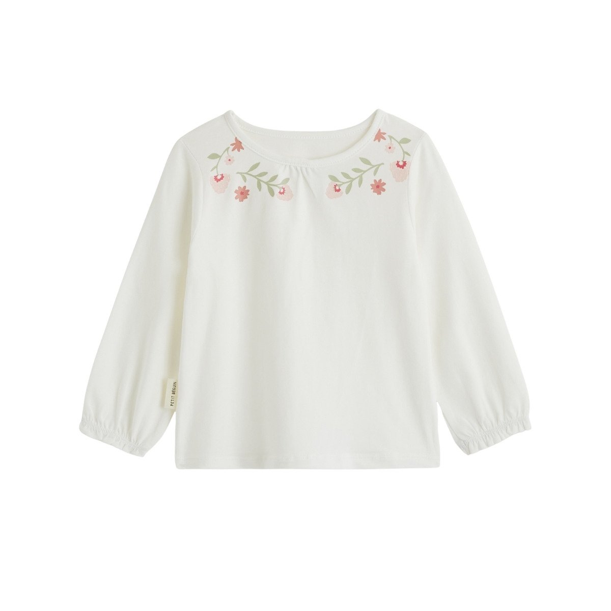 Lot de 2 t-shirts enfant manches longues Harmony rose, PETIT BEGUIN