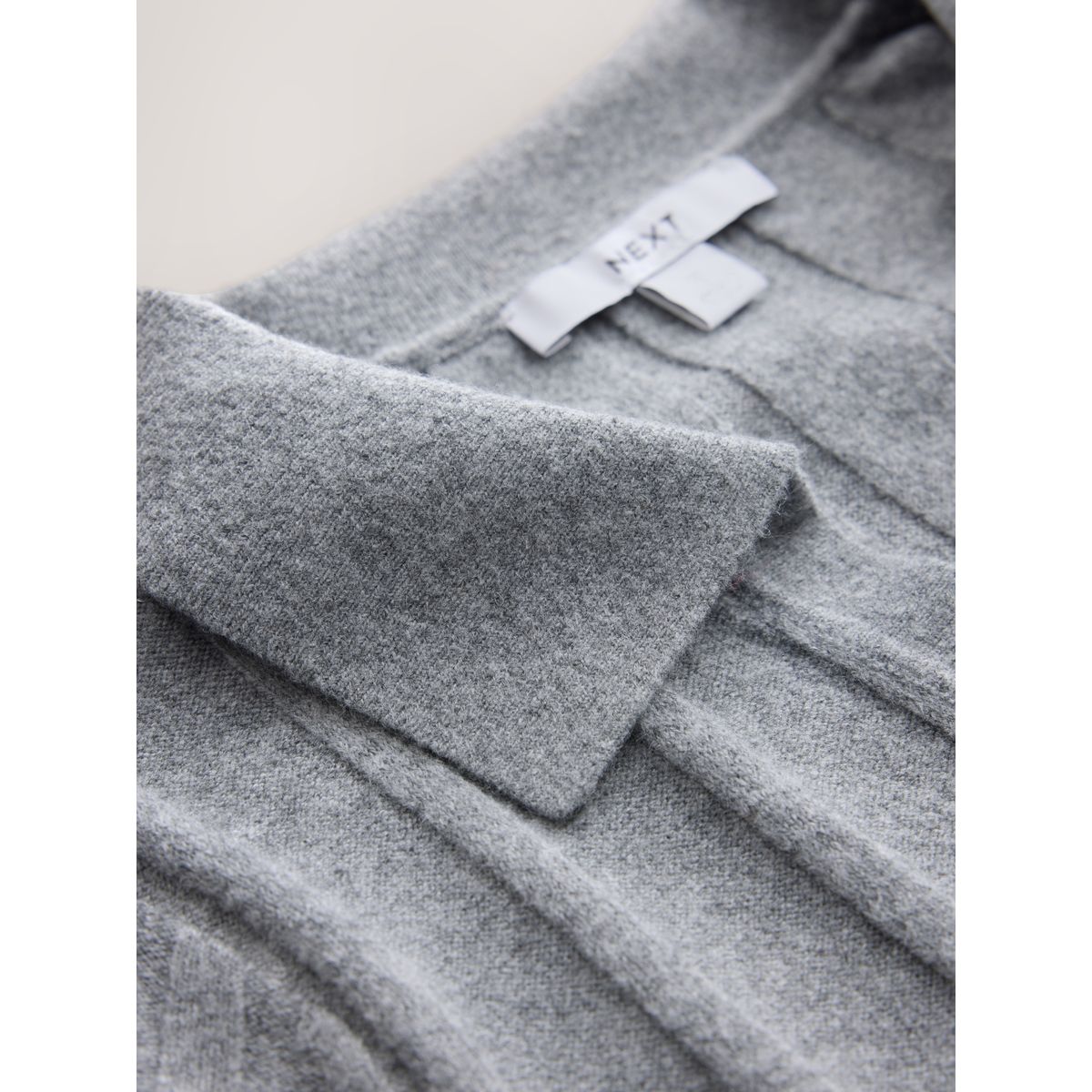 Robe polo courte ultra-douce manches courtes gris, NEXT