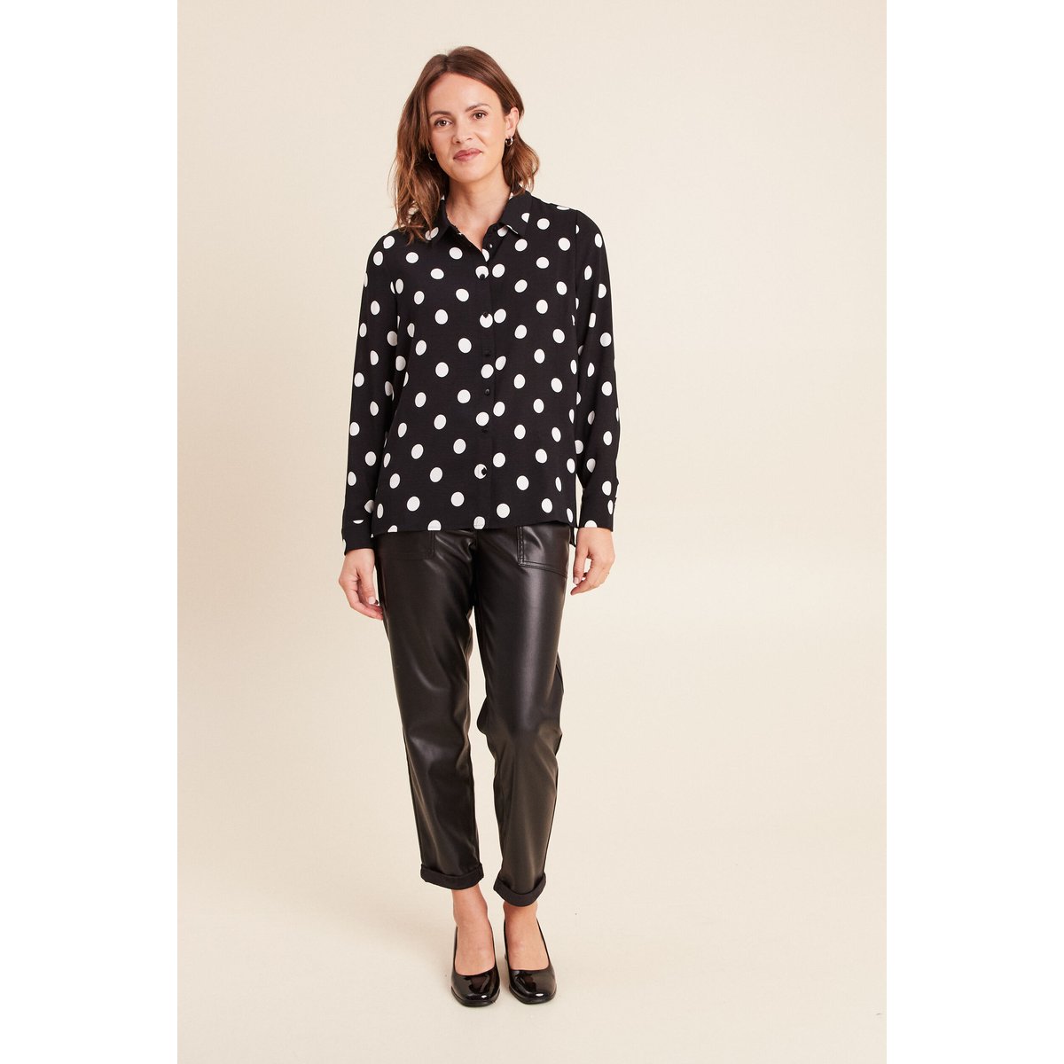 Chemise fluide manches longues noir, BREAL