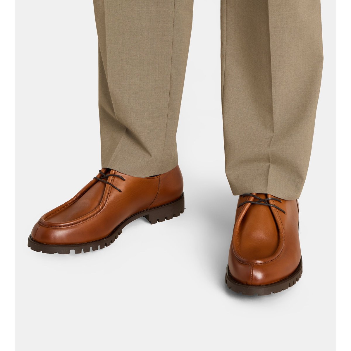 Derbies louis cuir polido camel, COMPTOIR GL