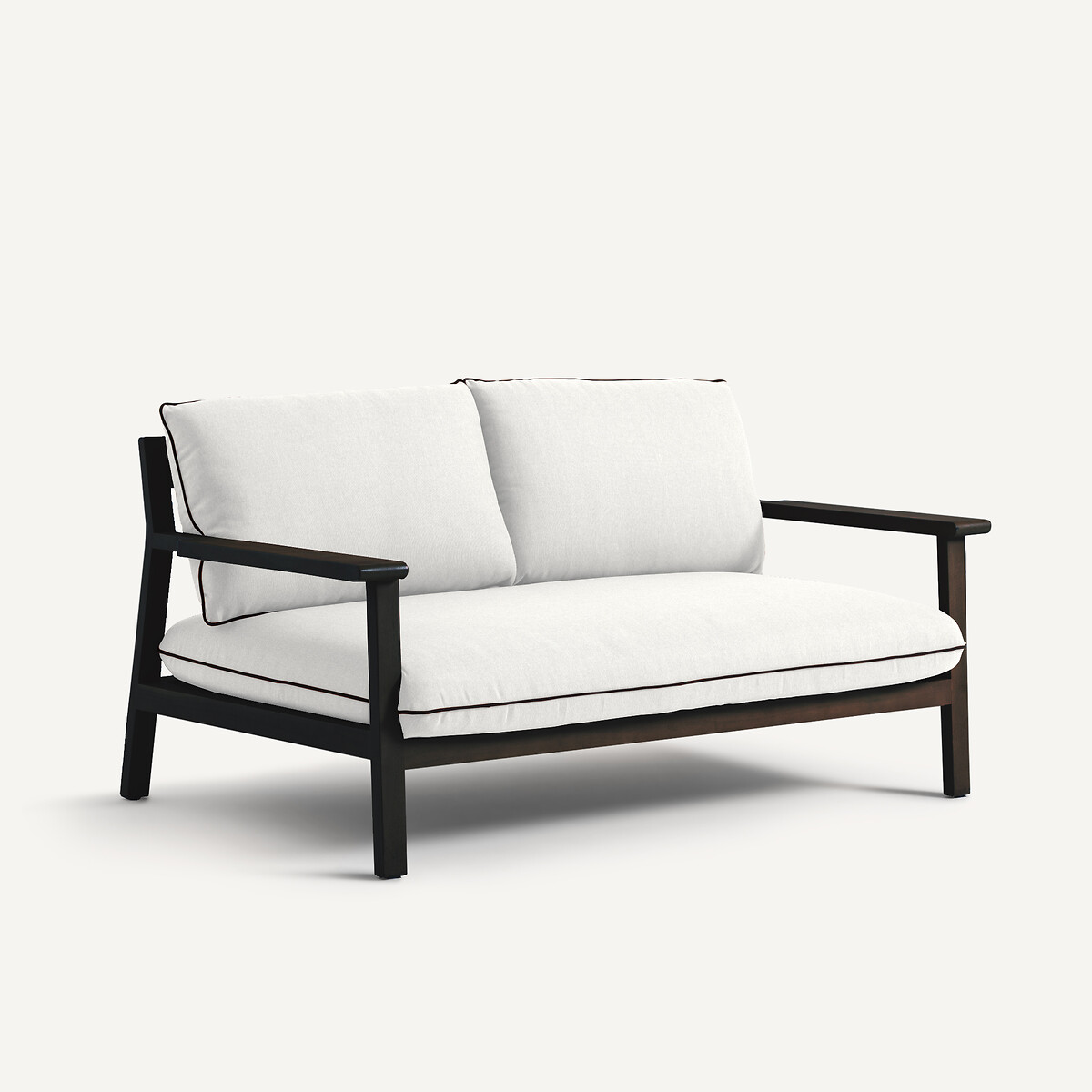 Banquette de jardin 2 places en acacia, Amir craie, AM.PM