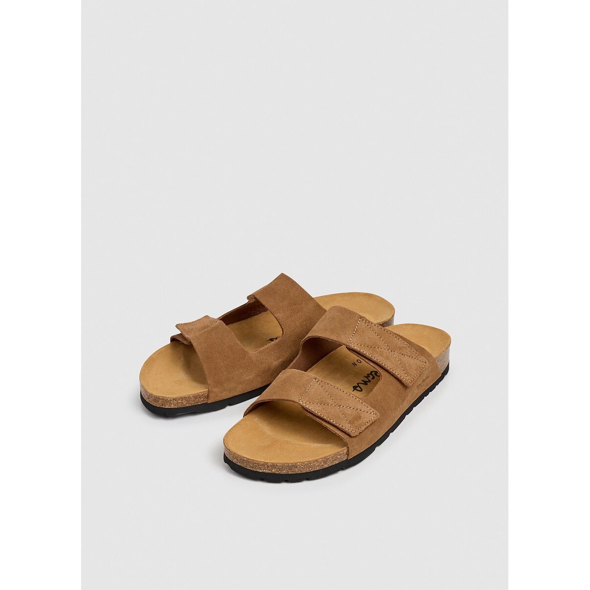 Muiltjes met dubbele band Antique cognac , PEPE JEANS